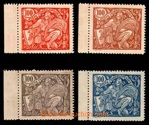 95405 - 1920 trial print 100h, comp. 4 pcs of, copperplate (!), in r