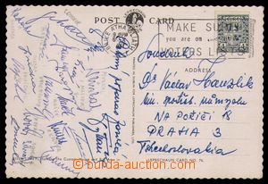 95450 - 1961 SPORTSMEN / FOOTBALL  Dukla Prague, postcard sent from 