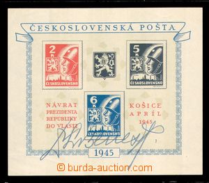 95494 - 1945 Pof.A360/362, Kosice MS with signature president Dr. Ed