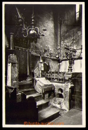 95535 - 1936? PRAHA - Staronová synagoga, interiér, stánek úmluv