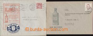 95569 - 1937-50 LIKÉRY  Carlsbad Becherovka, comp. 2 pcs of letters