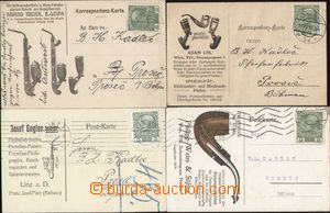 95571 - 1910-16 DÝMKY  comp. 4 pcs of correspondence cards with adv