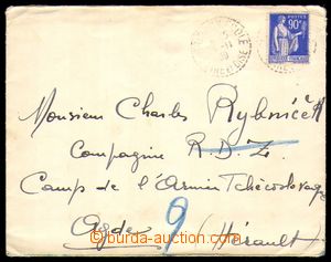 95619 - 1939 dopis pro čsl. vojáka v campu Agde (Francie), frankov