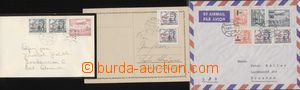95671 - 1953 3x entire paid air provisional, air-mail letter to East