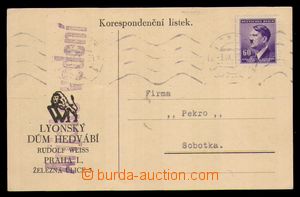 95701 - 1943 JUDAICA  advertising PC with additional-printing Lyonsk