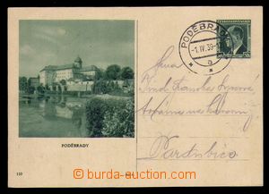 95714 - 1939 CDV72/110, Poděbrady, předběžná obrazová dopisnic