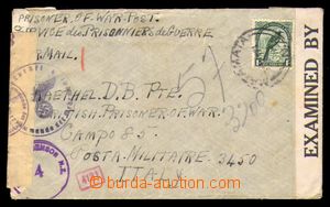 95720 - 1942 NEW ZEALAND/ Zajatecká pošta  dopis adresovaný do t