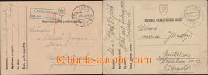 95723 - 1941-42 comp. 2 pcs of Slovak FP cards, censorship, interest