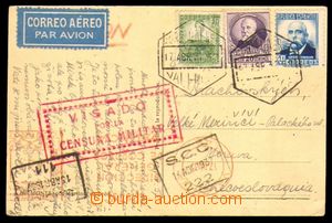 95725 - 1937 ŠPANĚLSKO / INTERBRIGÁDY  vyfr. pohlednice zaslaná 