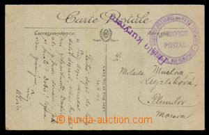 95738 - 1919 FRANCE  postcard to Czechoslovakia, double circle pmk C