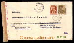 95755 - 1943 KT TEREZÍN  dopis zaslaný z Maďarska, adresovaný na