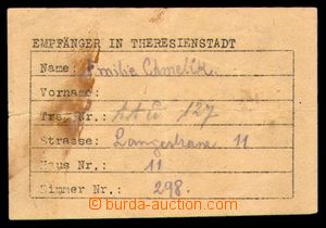 95762 - 1944 MITTEILUNG / EMPFÄNGER IN THERESIENSTADT filled out  b