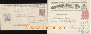 95767 - 1917 sestava 2ks soukromých celin, 1x obálka zn. 15h s rek