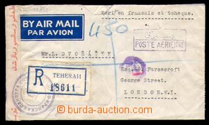 95803 - 1945 R+Let-dopis do Londýna, bohatá frankatura na zadní s