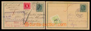 95904 - 1918-19 CPŘ3, 8h Charles, 2 pcs of, insufficient franking, 