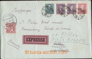 95951 - 1936 Express letter with multicolor franking sent from Budap
