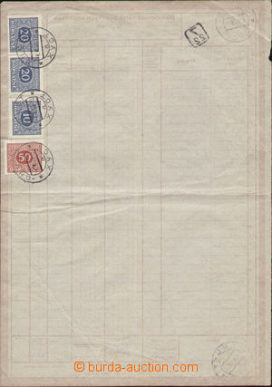 95972 - 1938 zúčtovací arch šekových poukázek s DR CHUST 4.X.3