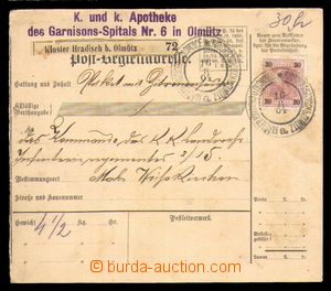 96138 - 1904 K.u.K. APOTHEKE DES GARNISONS-SPITALS Nr.6 IN OLMÜTZ, 
