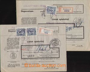 96164 - 1941-42 soudní R-dopis s uhrazeným poplatkem doplatními z