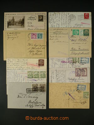 96178 - 1921-38 CENSORSHIP  comp. 10 pcs of entires with arrival or 