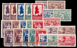 96334 - 1920 designs 4 stamps always in 5 colors, 1 set also used