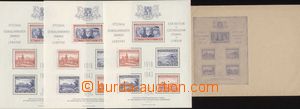96336 - 1943 Exile AS1, London MS, comp. 3 pcs of miniature sheets a