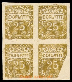 96343 - 1919 Pof.DL5, Ornament 25h - ornamental printing, block of f