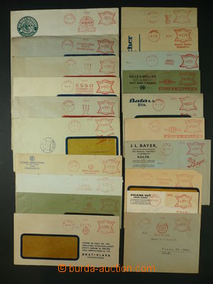 96388 - 1937-38 selection of 28 pcs of letters with meter stmp - out