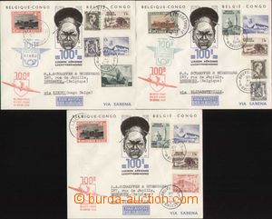 96397 - 1938 comp. 3 pcs of special air-mail entires, delivered comm