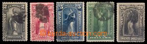 96449 - 1895 Newspaper stamps, Mi.43, 47, 49, 50, 51, comp. 5 pcs of