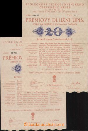 96488 - 1920 CZECHOSLOVAKIA 1918-39 comp. 2 pcs of debenture bonds, 