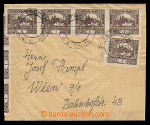 96501 - 1919 dopis do Vídně vyfr. 20ks zn. 1h hnědá, Pof.1, DR T