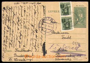 96593 - 1944 ŽIDOVSKÝ INTERNAČNÍ TÁBOR  dopisnice z Budapešti 