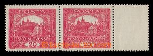 96596 -  Pof.9C, 20h red, horizontal pair with fake gutter R