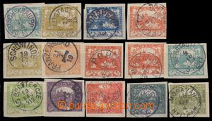 96607 - 1919-20 14 pcs of Hradčany-issue stamp. with various one-ci