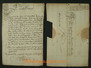 96620 - 1688 AUSTRIA / LEOPOLD I.  document, folded and sent as lett
