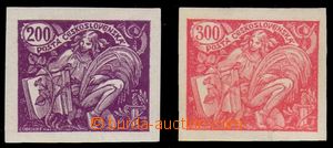 96667 -  Pof.165N + 166N, imperforate stamp. 200h dark violet and 30