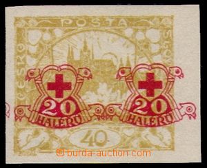 96675 -  Pof.170Nc, Hradčany 40h, imperforated with two added-print