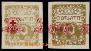 96677 -  PLATE PROOF Postage due stmp 10h with additional-printing A