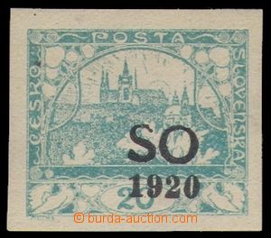 96706 -  Pof.SO6, 20h blue-green, off center overprint, mark Ekstein