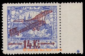 96722 - 1920 Pof.L1A, issue I, 14Kč/200h, stamp. with R margin and 