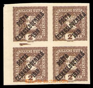 96785 -  Pof.60, Newspaper stamps - Mercure L 2h brown, block of fou