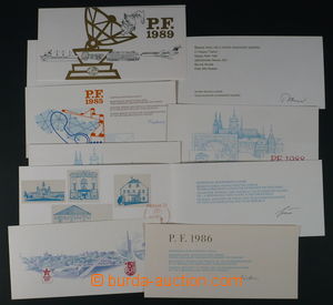 96882 - 1983-89 selection of 20 pcs of ministerial New Year cards, s