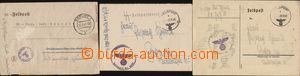 96937 - 1943-44 SS-Feldpost, comp. 3 pcs of entires, eastern front, 