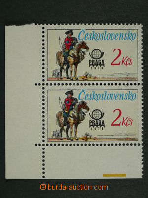 97215 - 1977 Pof.2255, Postal Uniforms, corner Pr, plate variety 41/
