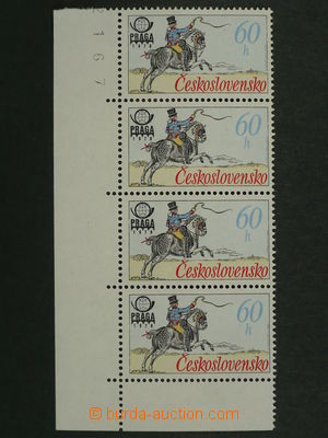 97226 - 1977 Pof.2253, Postal Uniforms 60h, corner str-of-4, plate v