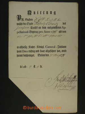 97599 - 1781 MORAVSKÉ BUDĚJOVICE tištěné potvrzení o platbě, suchá