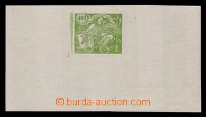 97740 -  trial print 400h, in/at green color on stamp paper with gum