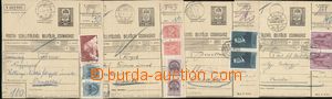 97754 - 1941-43 larger part Hungarian parcel cards with imprinted st