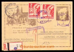 97779 - 1945 CDV73Pa, Košické vydání na žlutém papíru zaslan